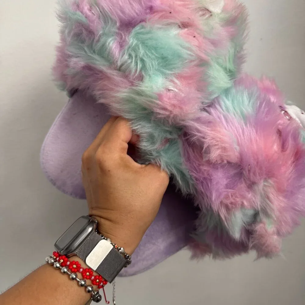 Care Bears Multicolor Furry Women's Slippers - Picture 2 of 6